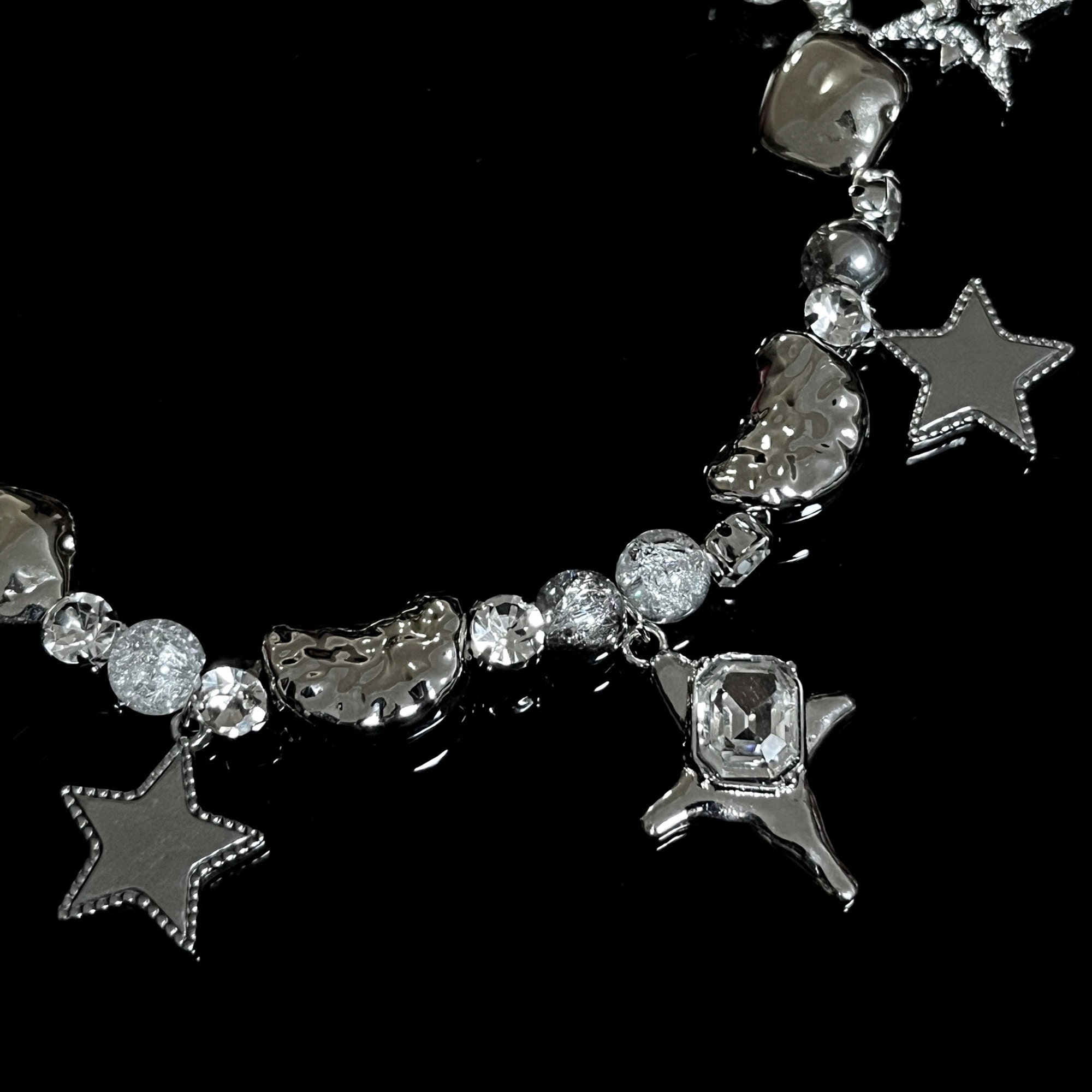 Collier étoile Grunge Y2K Argenté - Bijou Vintage Emo Pour Femmes Et Filles | Style Punk Rétro - 9