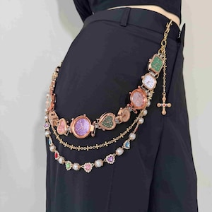 Gold Multi Layer Chain Belt - Etsy display picture 1
