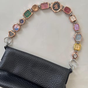 Multicolor Watch Dial Bag Strap,Handmade Timepiece-Inspired Purse Chain,Y2K Accessory,Unique Retro Aesthetic Bag Decor for Fashion Lovers