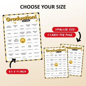 Graduation Music bingo party game with the best, recent songs. Perfect as a graduation party game for a collage student. Including Spotify Playlist with the songs of the bingo cards. Printable digital download.