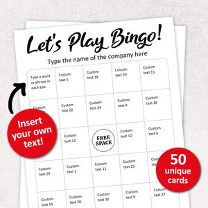 Poznaj mnie Bingo, 50 spersonalizowanych kart bingo, niestandardowa gra na imprezę biurową, znajdź gościa do wydrukowania, budowanie zespołu, rozbijanie lodów