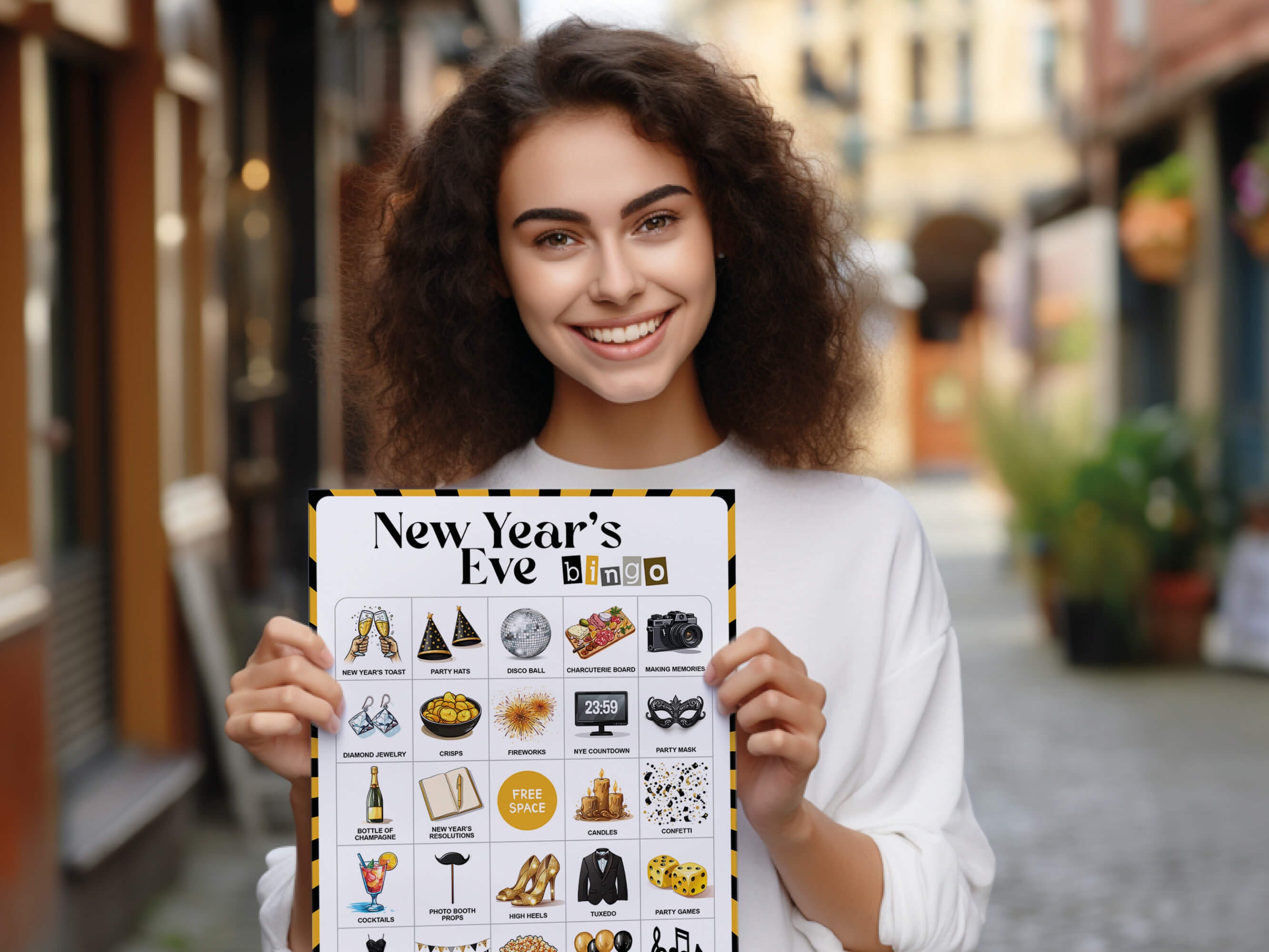 New Year's Eve Bingo, 50 NYE Bingo Cards, New Year's Eve Party Game for ...