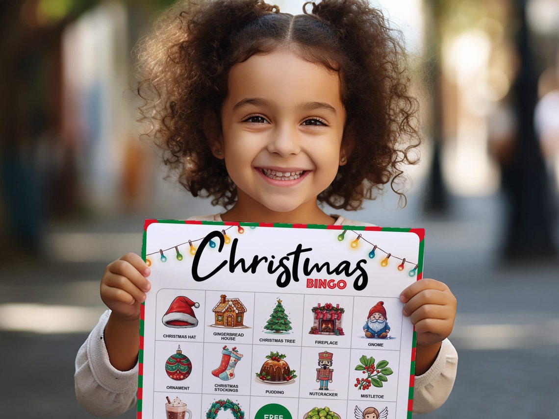 Bingo navideño, 50 cartones de bingo navideños, actividades navideñas ...