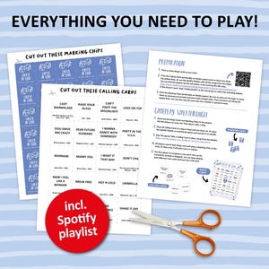 This Las Vegas Bachelorette Party Music Bingo is the perfect party game to play at a girls hen night with all of your friends. Lucky in Love is a great theme. The party songs are great for a fun night with team bride. Digital download so you can print the files directly after purchase.