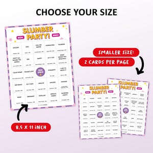 Music bingo party game with the best recent 10s, 20s hits. Perfect as a sleepover birthday party, slumber party or friends game night. Including Spotify Playlist with the songs on the bingo cards. Digital download that is easy to print. Sleepover printable.
