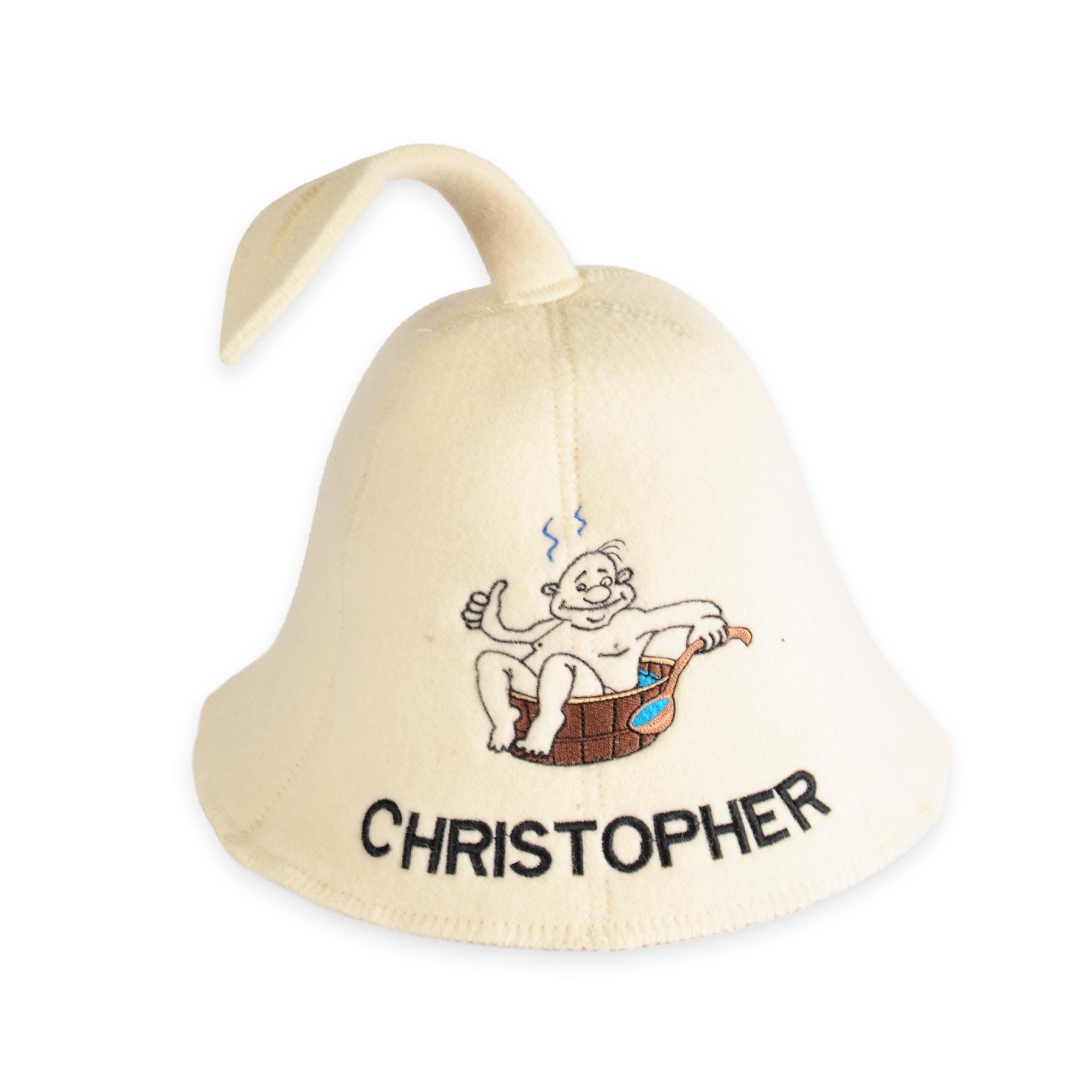 Customizable Men's Sauna Hat – Personalized Wool Felt Cap