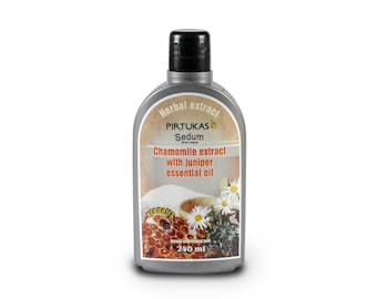 Natural Sauna Infusion - Sauna Oils for Sauna - Sauna Infusion Chamomile Extract with Essential Juniper Oil, Honey, Iodized Salt - 240ml