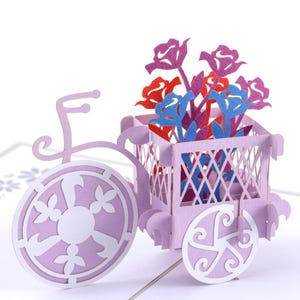 HAPPY GIFTERS Flower Basket Pop Up Birthday Card – 3D Birthday Card – Popup Birthday Card – Pop Up Cards with Envelope Included