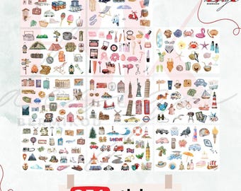 Digital Stickers, Digital Planner Stickers, London Stickers , Makeup Sticker , Goodnotes Stickers, Unique Stickers, Stickers Pack, Camping