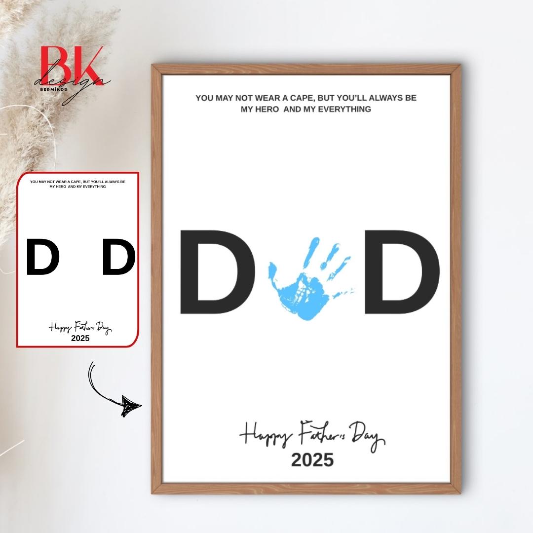 Father's Day Handprint Printable,DIY Craft Gift for Dad, Gift for Dad, Father's Day Printable,Digital Download, Father's Day Craft,pdf,a3 a4
