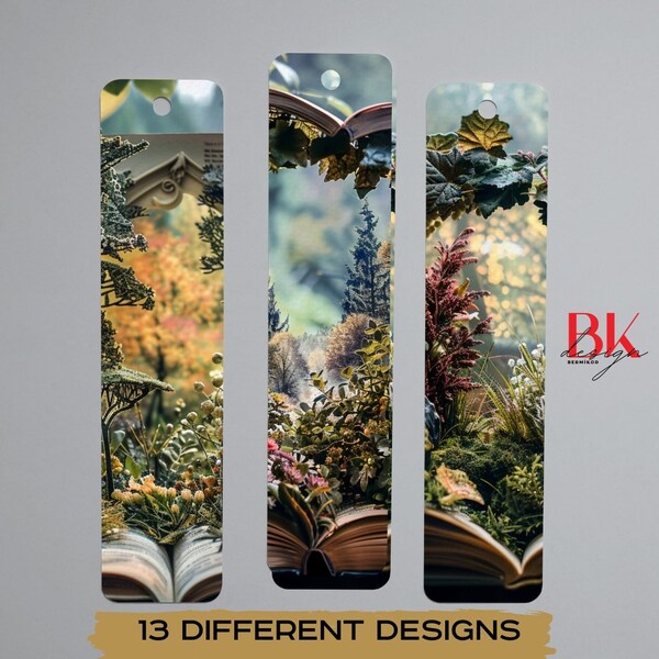 Nature Bookmarks Set, Personalized Bookmark, Bookmark Template, Bookmark Designs,Photo Bookmark, Printable Bookmark,Custom Bookmark,Bookmark