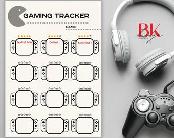 Gaming Tracker, Printable Tracker, Video Game Tracker, Gaming Planner, Planner Printable, Goal Tracker, Digital Download, Tracker