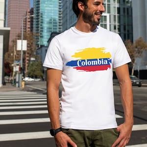 Colombian Unisex Short Sleeve Tee Colombia t shirts  culture hispanic gift Colombian t-shirts gift colombian pride  latin pride festival