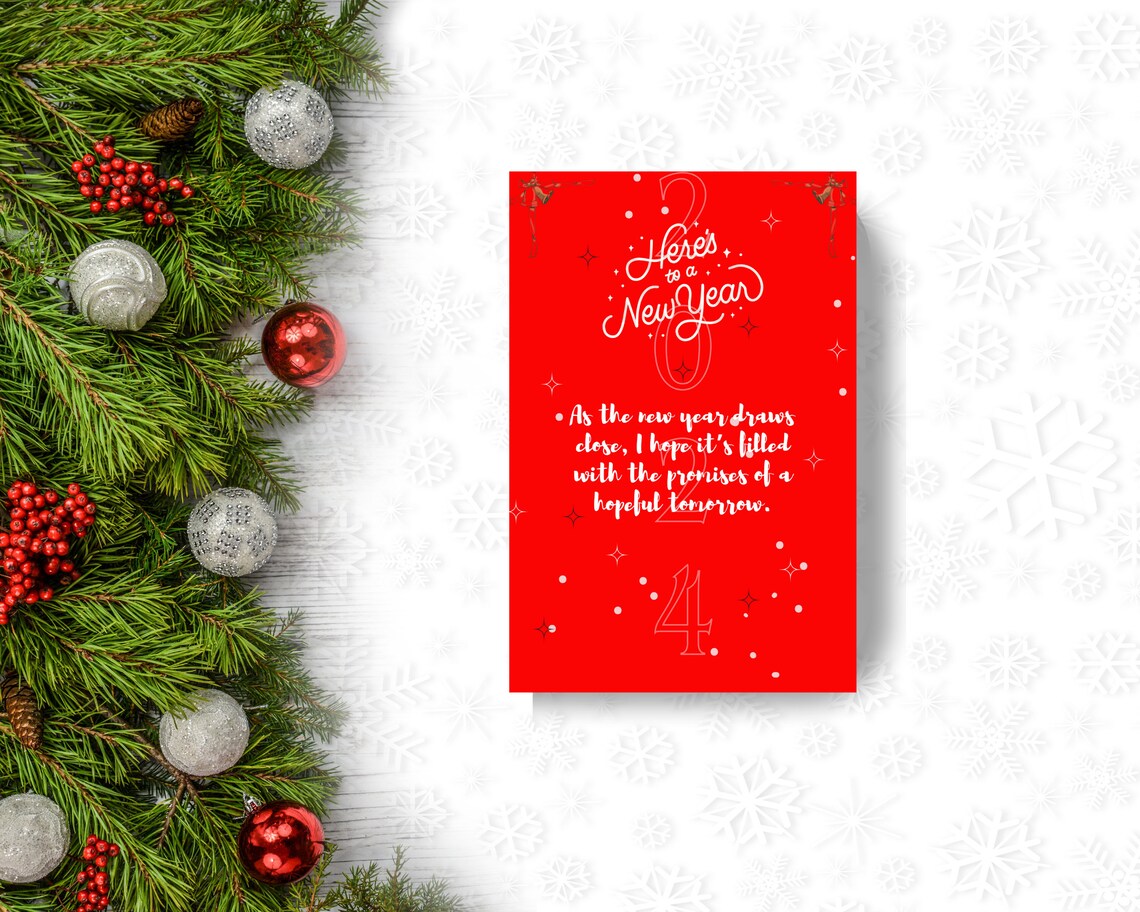 Christmas Card / Digital Christmas Card / Red Christmas Card