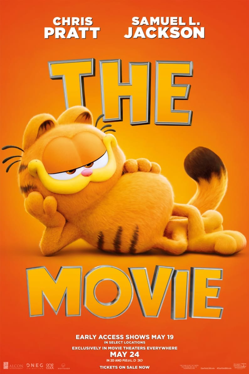 The Garfield Movie 2024 V3 Movie Poster Highquality Glossy Paper A1 A2