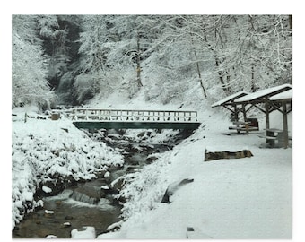 Casse-tête Pont enneigé (120, 252, 500 pièces)