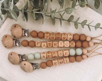 Personalised Dummy Clip UK | Custom Name Pacifier Clip | Baby Shower Gift | New Baby Gift