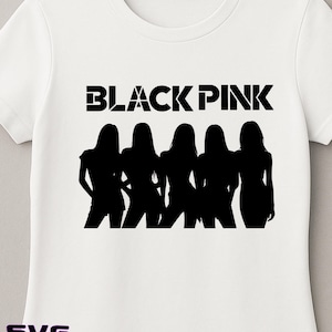 Schwarzpink T-Shirt Design - Für K-Pop Fans - EPS - PNG - SVG