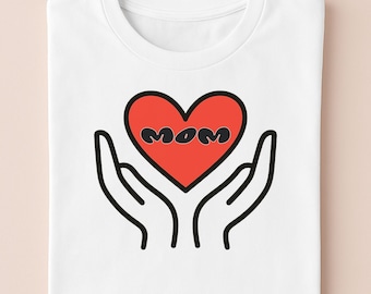 Mom Hände Herz SVG | Muttertagsgrafik (Digitaler Download)
