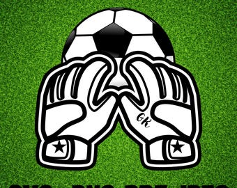 Goalkeeper Gloves Football SVG PNG | Soccer Goalie Clipart | GK Gloves Graphic Design | Digital Download for T-shirts, Mugs, Posters