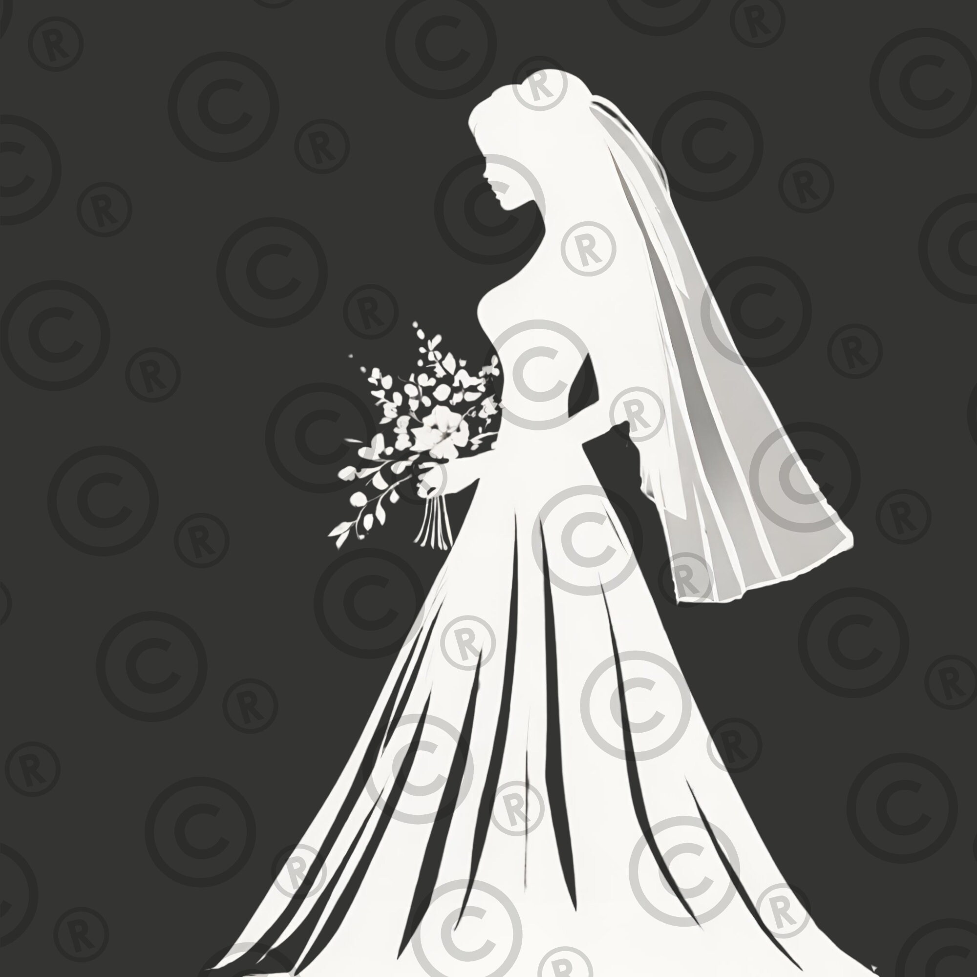 Bride Graphics Bride SVG and PNG Clip Art Bundle - Custom Wedding Invitation Bundle ...