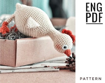 Chicken crochet pattern. Amigurumi chicken pattern. PDF. English. Digital product