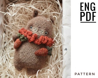 Bunny crochet pattern. Amigurumi bunny pattern. PDF. English. Digital product