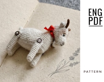Goat crochet pattern. Amigurumi goat pattern. PDF. English. Digital product
