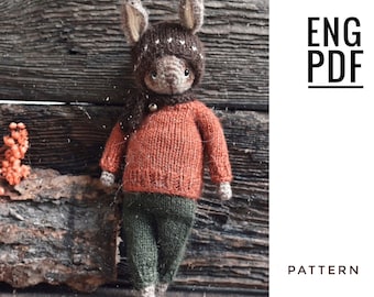 Rabbit crochet pattern. Amigurumi rabbit pattern. PDF. English. Digital product