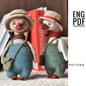 Goose crochet pattern. Amigurumi goose pattern. PDF. English. Digital product