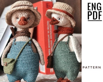 Goose crochet pattern. Amigurumi goose pattern. PDF. English. Digital product