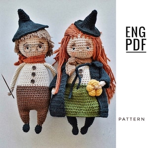 Wizards crochet pattern. Amigurumi wizards pattern. PDF. English. Digital product