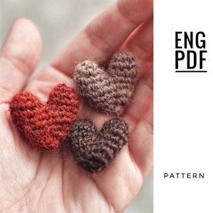 Heart crochet pattern. Amigurumi heart pattern. PDF. English. Digital product