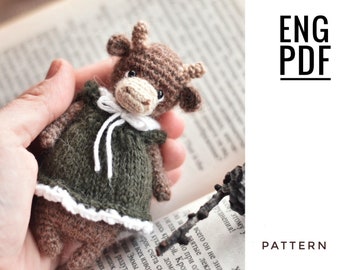 Cow crochet pattern. Amigurumi cow pattern. PDF. English. Digital product