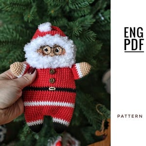 Santa Claus crochet pattern. Amigurumi Santa Claus pattern. PDF. English. Digital product image 1