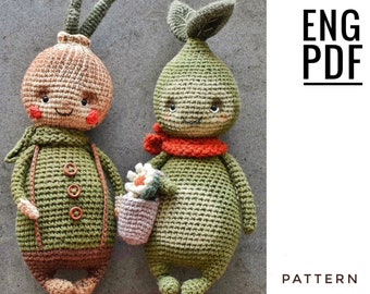 Plants crochet pattern. Amigurumi plants pattern. PDF. English. Digital product