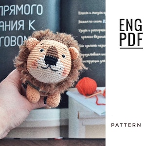 Lion crochet pattern. Amigurumi lion pattern. PDF. English. Digital product