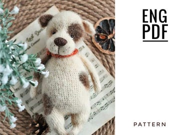 Dog crochet pattern. Amigurumi dog pattern. PDF. English. Digital product