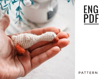 Little goose crochet pattern. Amigurumi goose pattern. PDF. English. Digital product