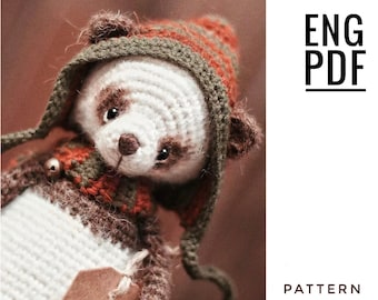 Panda crochet pattern. Amigurumi panda pattern. PDF. English. Digital product