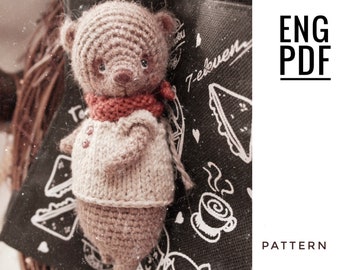 Bear crochet pattern. Amigurumi bear pattern. PDF. English. Digital product