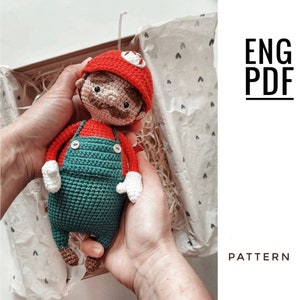 Super Mario Häkelanleitung. Amigurumi Super Mario Schnittmuster. PDF-Datei. Englisch. Digitales Produkt