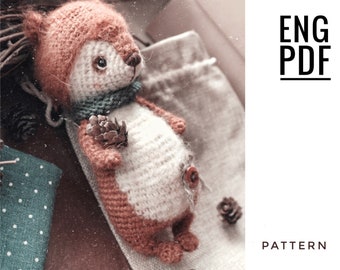 Chupmunk crochet pattern. Amigurumi chipmunk pattern. PDF. English. Digital product