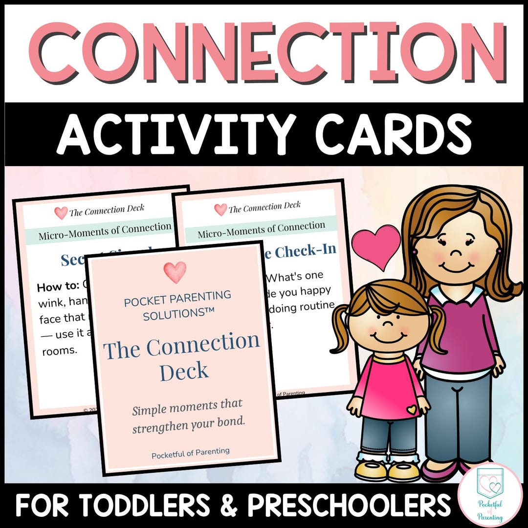 Connection Activity Instructons Connection Activity Cards for Toddlers & Preschoolers - Quick and Easy ...