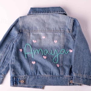 Personalized Joy: Custom Denim Jacket for Babies and Toddlers A Unique Birthday and Baptism Gift image 2