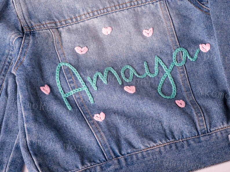 Personalized Joy: Custom Denim Jacket for Babies and Toddlers A Unique Birthday and Baptism Gift image 4