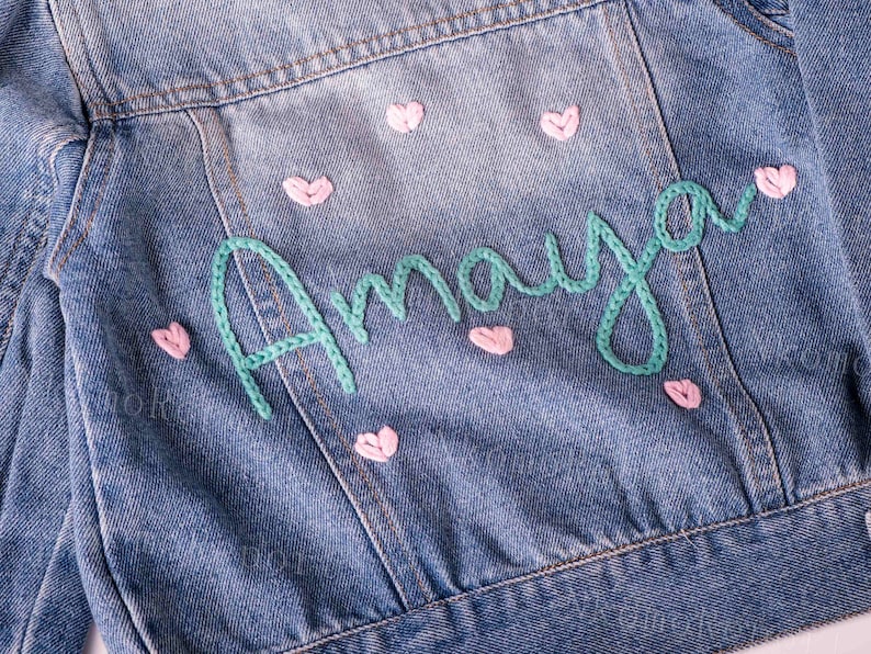 Personalized Joy: Custom Denim Jacket for Babies and Toddlers A Unique Birthday and Baptism Gift image 1