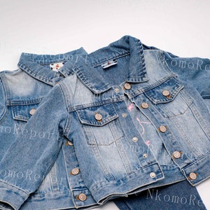 Springtime Celebrations: Custom Denim Jacket for Babies and Toddlers, Perfect for Labor Day and Arbor Day Looks image 4