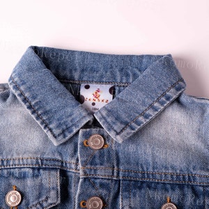 Célébrations du printemps : veste en jean personnalisée pour bébés et tout-petits, parfaite pour les looks de la fête du Travail et de la fête de la tonnelle image 5