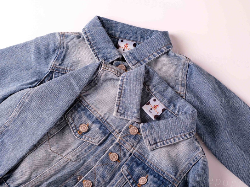 Hand-Embroidered Personalized Denim Jacket: 1st Birthday Outfit & First Birthday Gifts for Girls, Custom Jean Baby Jacket with Name Jumper image 3